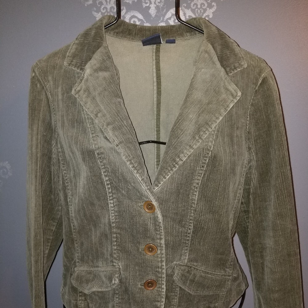 Olive Courdoroy Blazer - Sonoma Lifestyle